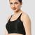 Black plain silk spaghetti padded readymade saree blouse