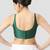 Dark green plain silk spaghetti padded readymade saree blouse