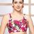 Floral print silk u neck sleeveless readymade blouse