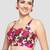 Floral print silk u neck sleeveless readymade blouse