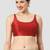 Maroon plain silk spaghetti padded readymade saree blouse