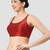 Maroon plain silk spaghetti padded readymade saree blouse