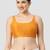 Mustard plain silk spaghetti padded readymade saree blouse