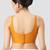 Mustard plain silk spaghetti padded readymade saree blouse