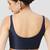 Navy blue plain silk spaghetti padded readymade saree blouse
