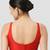 Red plain silk spaghetti padded readymade saree blouse