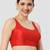 Red plain silk spaghetti padded readymade saree blouse