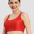Red plain silk spaghetti padded readymade saree blouse