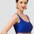 Royal blue plain silk spaghetti padded readymade saree blouse