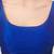 Royal blue plain silk spaghetti padded readymade saree blouse