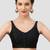 Black v neck plain silk spaghetti padded readymade saree blouse