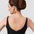 Black v neck plain silk spaghetti padded readymade saree blouse