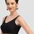 Black v neck plain silk spaghetti padded readymade saree blouse