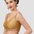 Gold v neck plain silk spaghetti padded readymade saree blouse