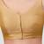 Gold v neck plain silk spaghetti padded readymade saree blouse