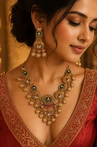 Padmavritta Imperial Temple Necklace