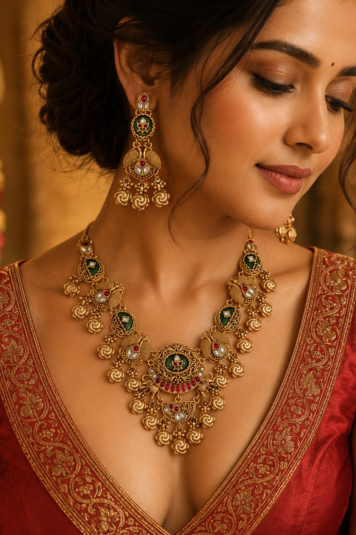 Padmavritta Imperial Temple Necklace