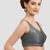 Grey v neck plain silk spaghetti padded readymade saree blouse