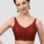 Maroon v neck plain silk spaghetti padded readymade saree blouse