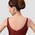 Maroon v neck plain silk spaghetti padded readymade saree blouse