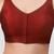 Maroon v neck plain silk spaghetti padded readymade saree blouse