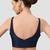 Navy blue v neck plain silk spaghetti padded readymade saree blouse