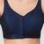 Navy blue v neck plain silk spaghetti padded readymade saree blouse