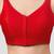 Red v neck plain silk spaghetti padded readymade saree blouse
