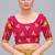 Rani pink embroidered silk blend readymade blouse