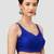 Royal blue v neck plain silk spaghetti padded readymade saree blouse
