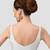 White v neck plain silk spaghetti padded readymade saree blouse