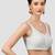 White v neck plain silk spaghetti padded readymade saree blouse
