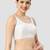 White plain silk spaghetti padded readymade saree blouse