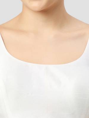 White plain silk spaghetti padded readymade saree blouse 5