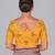 Yellow embroidered silk blend readymade blouse