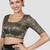 Black brocade padded readymade saree blouse
