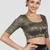 Black brocade padded readymade saree blouse