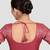 Magenta brocade padded readymade saree blouse