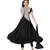Black embroidered georgette semi stitched salwar with dupatta