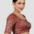 Maroon brocade padded readymade saree blouse