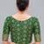 Green woven silk blend readymade blouse