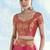 Red zari woven faux banarasi tissue silk readymade blouse