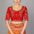 Red embroidered art silk readymade blouse