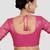 Rani pink brocade padded readymade saree blouse