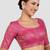 Rani pink brocade padded readymade saree blouse