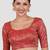 Red brocade padded readymade saree blouse