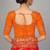 Orange embroidered art silk readymade blouse