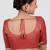 Red brocade padded readymade saree blouse