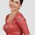 Red brocade padded readymade saree blouse
