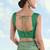 Green faux banarasi silk readymade blouse